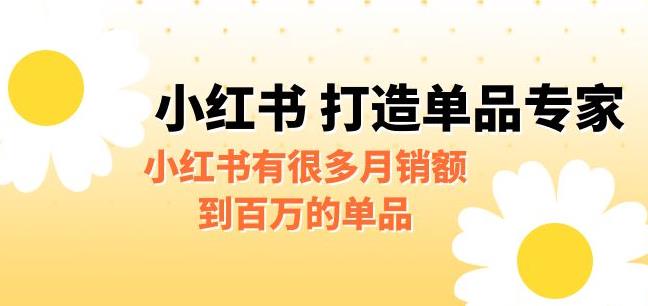 【副业项目6703期】某公众号付费文章《小红书打造单品专家》小红书有很多月销额到百万的单品-知行副业网