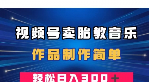 【副业项目8197期】视频号卖胎教音乐，作品制作简单，一单49，轻松日入300＋-知行副业网