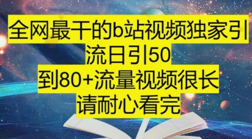 【副业项目8241期】B站引流详细教程，附带资源入口-知行副业网