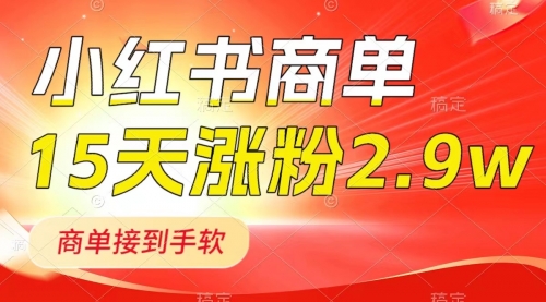 【副业项目8480期】小红书商单最新玩法，新号15天2.9w粉，接单到手软-知行副业网