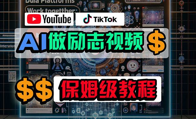 利用AI制作励志视频，在YouTube和TikTok赚钱，小白可做（附工具）-知行副业网